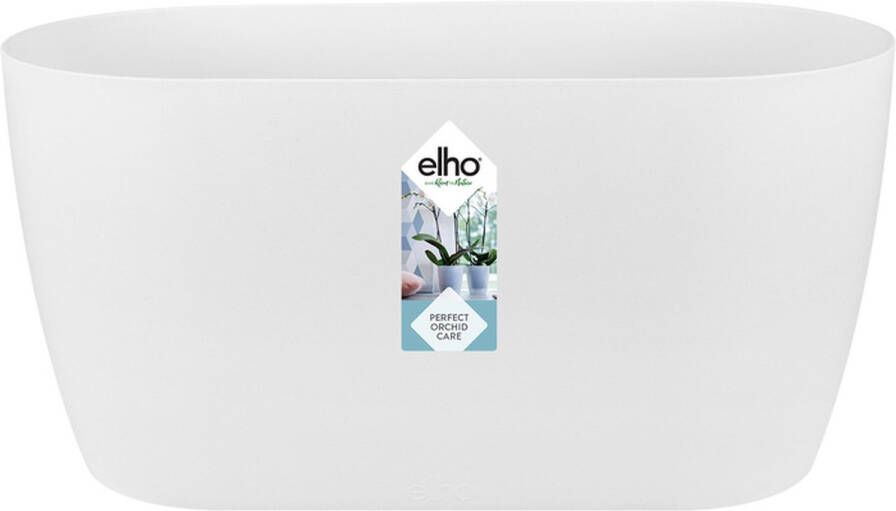 Elho Brussels Orchidee Duo 25 Bloempot voor Binnen Ø 24.8 x H 12.0 cm Wit Wit