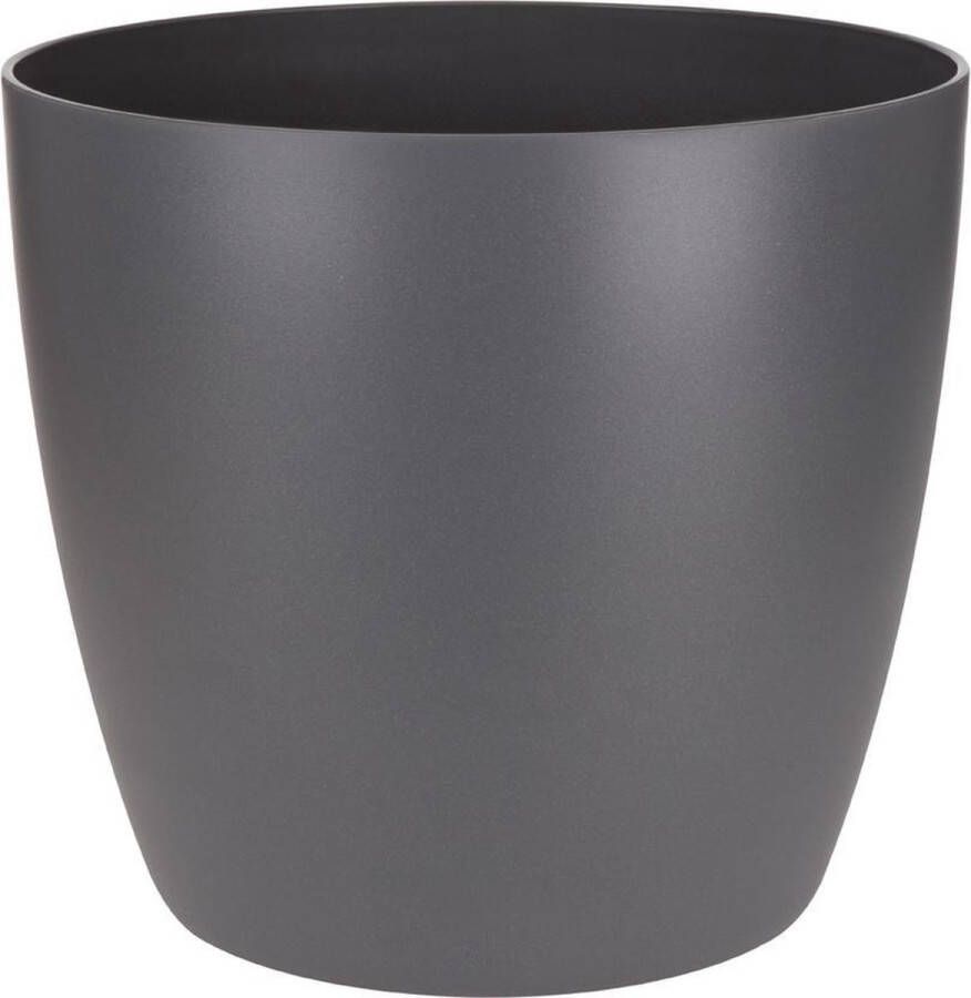 Elho Bloempot Brussels Rond Mini Kunststof Zwart Diam.12 5xh11 5cm