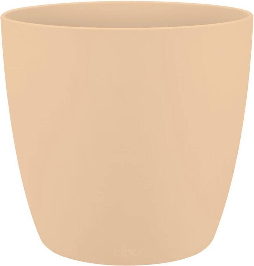 Elho Brussels Rond 16 Bloempot voor Binnen 100% Gerecycled Plastic Ø 16.0 x H 14.7 cm Nude