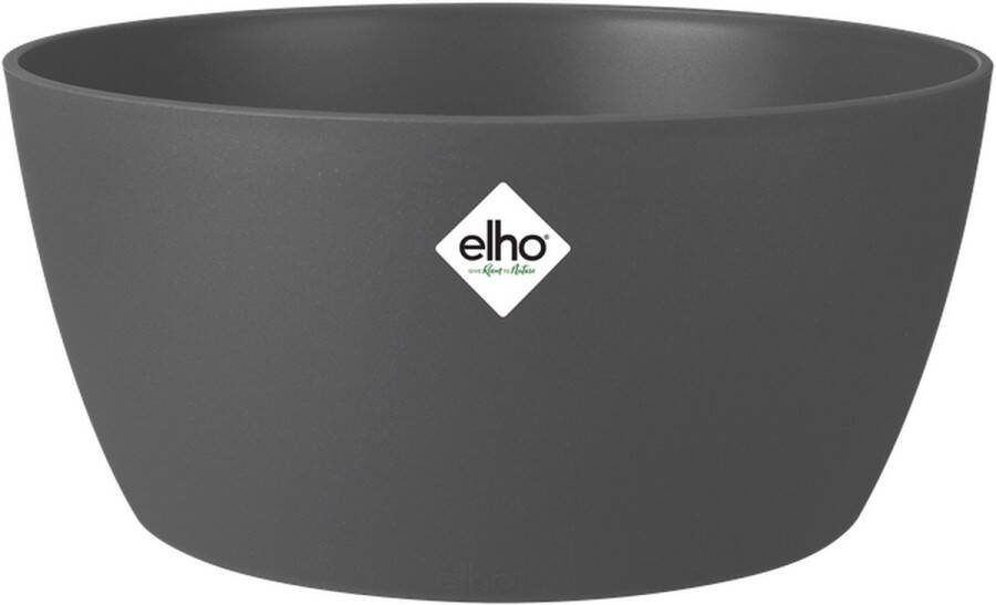 Elho Brussels Schaal 23 Bloempot voor Binnen Ø 22.9 x H 10.8 cm Antraciet