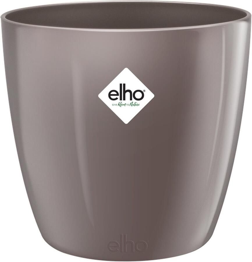 Elho Brussels Diamond Rond 16 Bloempot voor Binnen Ø 15.8 x H 14.5 cm Oyster Pearl