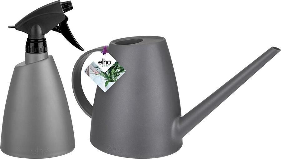 Elho Brussels Gieter en Sprayer Set met Gieter en Plantenspuit 100% Recyclebaar Antraciet