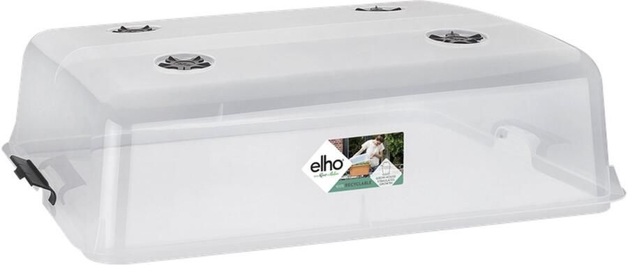 Elho Green Basics Kweekhuis Xxl 75 Accessoires voor Buitenkweken En Oogstenaccessoires Ø 74.8 x H 22.3 cm Transparant