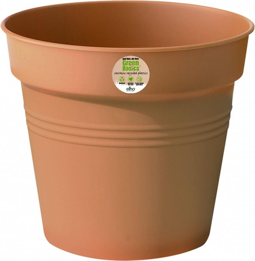 Elho Green Basics Kweekpot 24 Kweekpot voor Binnen en Buiten Ø 24.0 x H 22.1 cm Mild Terra