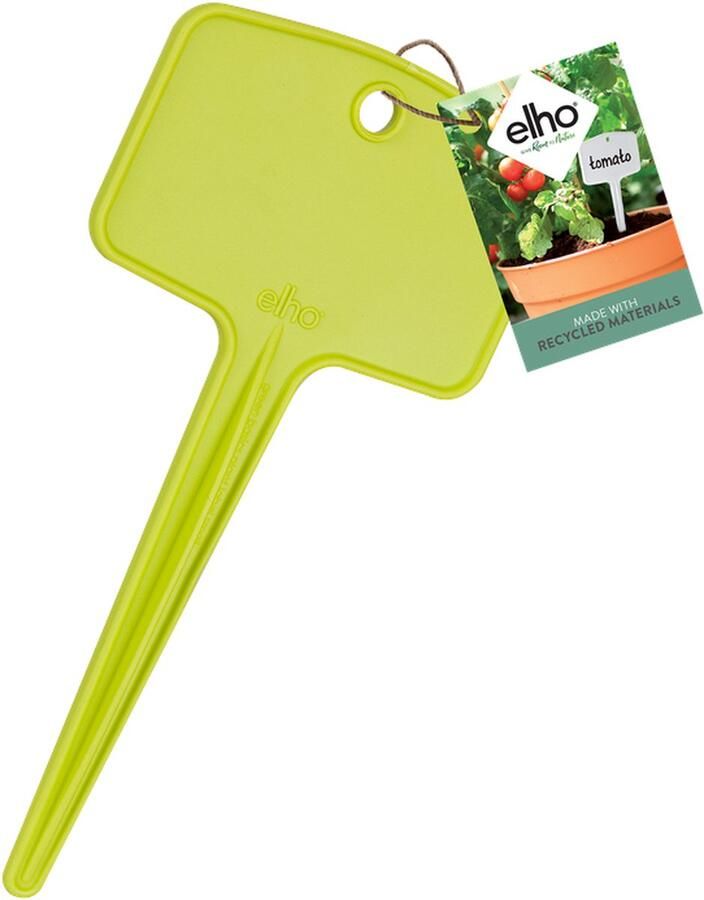 Elho Green Basics Plantlabels 7 Accessoires voor Buitenkweken En Oogstenaccessoires Ø 7.5 x H 18.5 cm Lime Groen