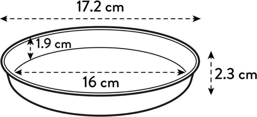Elho Loft Urban Schotel Rond 17 Schotel voor Buiten Ø 17.3 x H 2.4 cm Warm Grijs