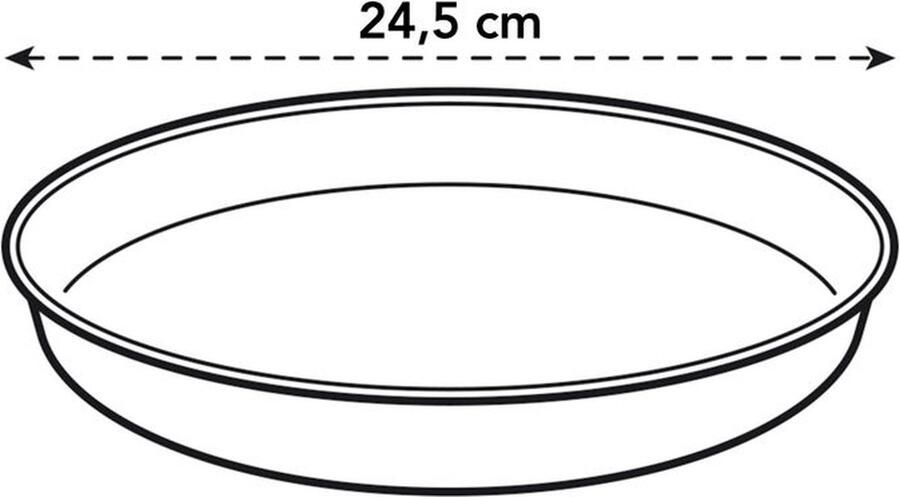 Elho Loft Urban Schotel Rond 24 Schotel voor Buiten Ø 24.4 x H 3.4 cm Living Concrete