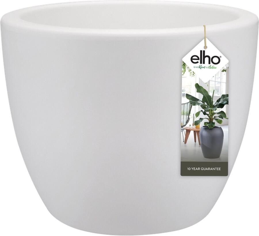 Elho Pure Soft Round 60 Grote Bloempot voor Binnen & Buiten Gemaakt van Gereycled Plastic Ø 59.0 x H 44.5 cm
