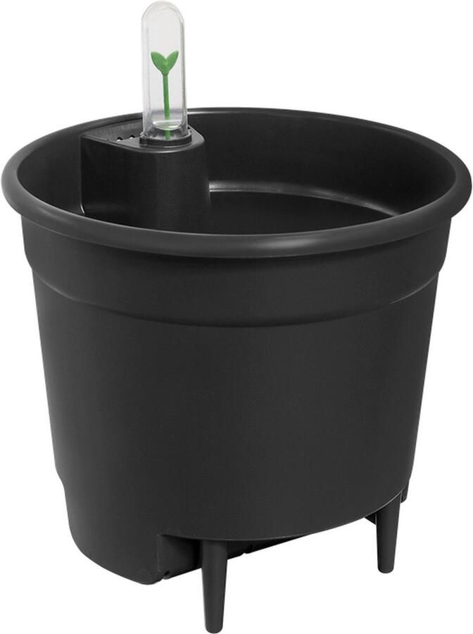 Elho Self-watering Insert 17 Binnenpot met watermeter Ø 17.0 x H 15.8 cm Living Black