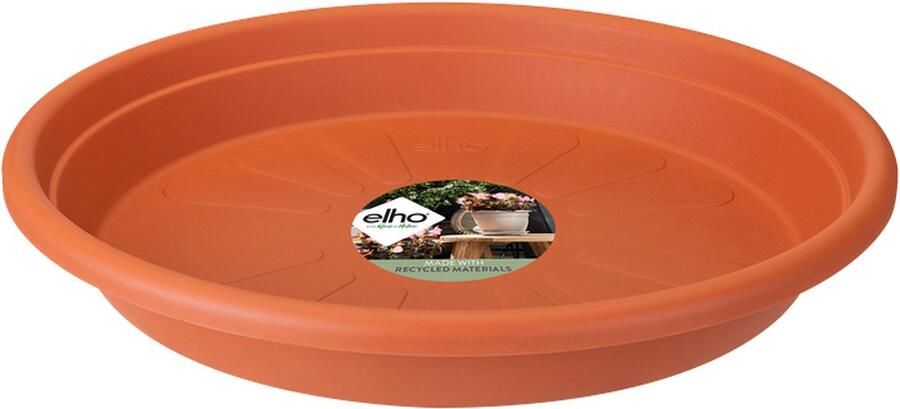 Elho Universele Schotel Rond 15 Schotel voor Binnen & buiten accessoires Ø 15.0 x H 2.4 cm Terra