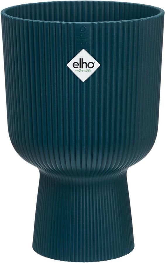 Elho Vibes Fold Coupe 14 Bloempot voor Binnen 100% Gerecycled Plastic Ø 13.9 x H 21.0 cm Diepblauw