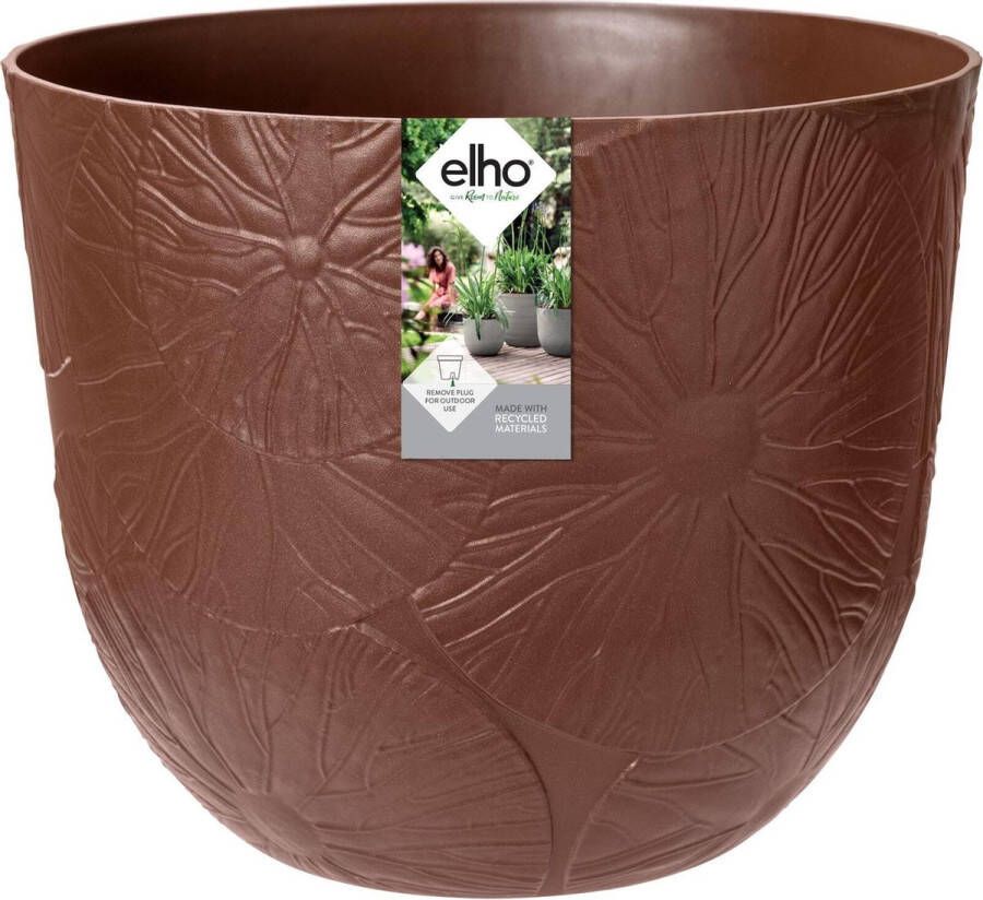 Elho Fuente Lily Rond 38 Bloempot voor Binnen & Buiten Ø 38.0 x H 31.4 cm Roestbruin