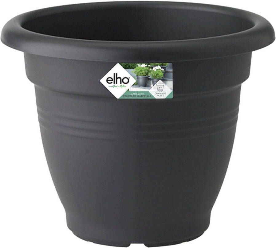 Elho Green Basics Campana 30 Bloempot voor Buiten Ø 29.3 x H 22.4 cm Zwart Living Black