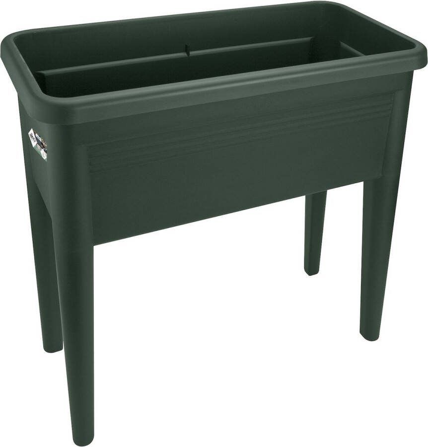 Elho Green Basics Kweektafel XXL 75 Kweekbak op Poten 100% Gerecycled Plastic L 36.5 x W 75.5 x H 65.1 cm Blad Groen