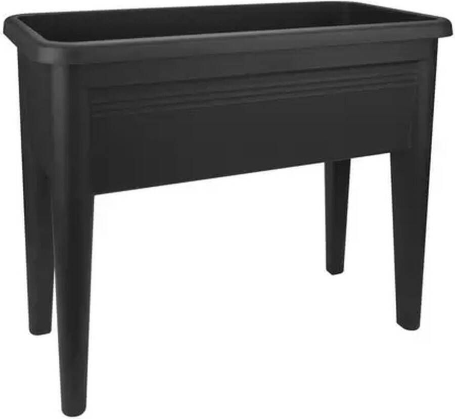 Elho Green Basics Kweektafel XXL 75 Kweekbak op Poten 100% Gerecycled Plastic L 36.5 x W 75.5 x H 65.1 cm Zwart Living Black