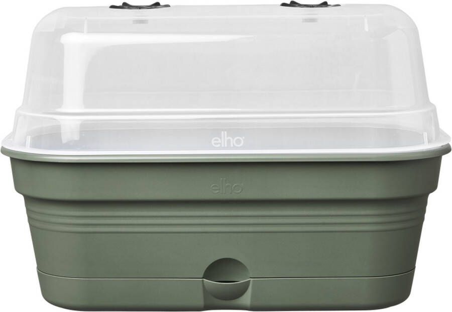 Elho Green Basics Kweektray Allin1 39 Kweekbak met Deksel 100% Gerecycled Plastic Ã˜ 39.0 x H 15.2 cm Blad Groen