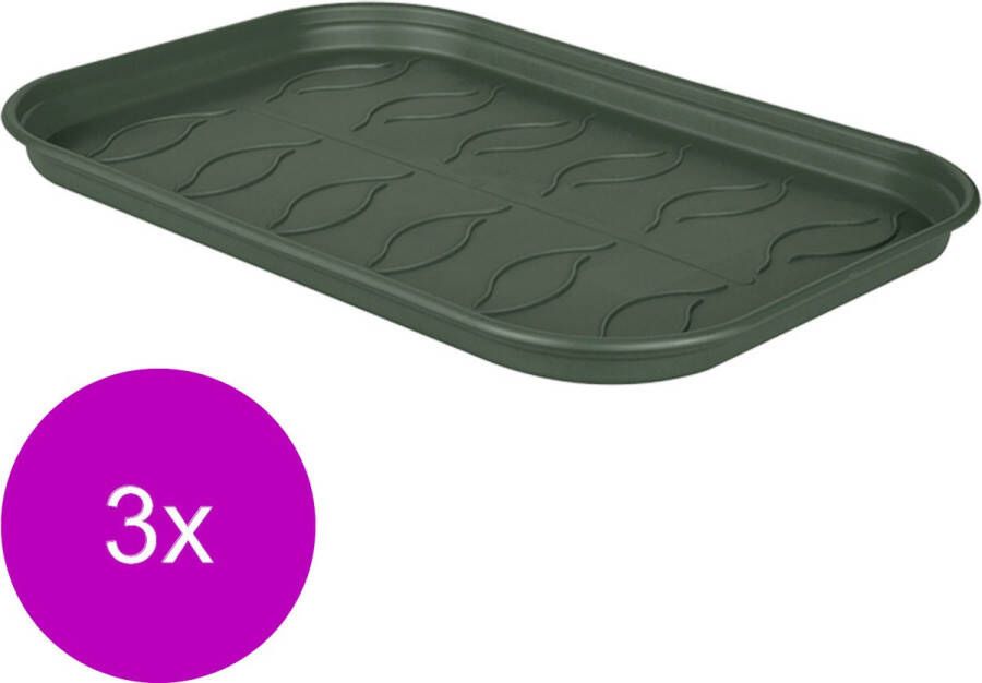 Elho Green Basics Kweektray Schotel Kweekbenodigdheden 3 x 23.5x16.5x2.5 cm Groen S