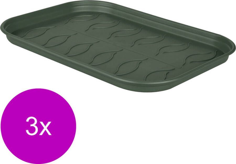 Elho Green Basics Kweektray Schotel Kweekbenodigdheden 3 x 51x19x2.4 cm Groen L