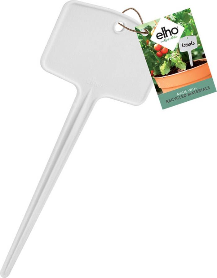 Elho Green Basics Plantlabels 6 Accessoires voor Buitenkweken En Oogstenaccessoires Ø 6.5 x H 12.5 cm Wit Wit