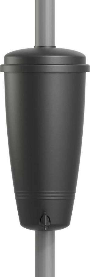 Elho Green Basics Rain Catcher 35LTR Kunststof Regenton voor Buiten 100% Gerecycled Plastic Ø 33.5 x H 73.5 cm Zwart Living Black