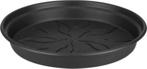 Elho Green Basics Schotel 65 Schotel voor Binnenbuitenkweken En Oogstenaccessoires Ø 65.0 x H 6.9 cm Zwart Living Black
