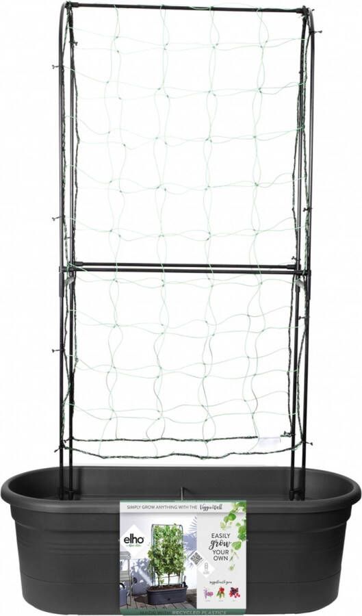 Elho Green Basics Veggie Wall 80 Kweekbak Verticaal Tuinieren 100% Gerecycled Plastic Ø 77.5 x H 26.0 cm Zwart Living Black