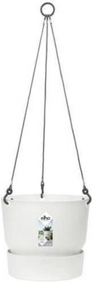 Elho Greenville Hangschaal 24 Hangpot voor Buiten Gemaakt van Gereycled Plastic Ø 23.5 x H 20.5 cm Wit Wit