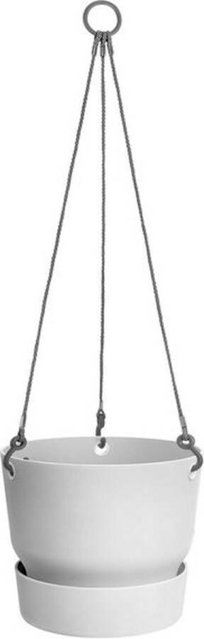 Elho Greenville Hangschaal 24 Hangpot voor Buiten Gemaakt van Gereycled Plastic Ø 23.5 x H 20.5 cm Wit Wit