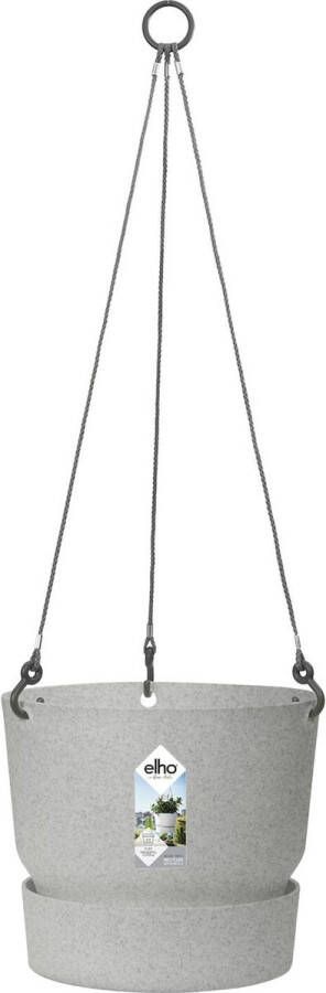Elho Greenville Hangschaal 24 Hangpot voor Buiten 100% Gerecycled Plastic Ø 23.5 x H 20.5 cm Living Concrete
