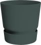 Elho Greenville Rond 47 Grote Bloempot voor Buiten met Waterreservoir 100% Gerecycled Plastic Ø 47.0 x H 44.0 cm Blad Groen - Thumbnail 2