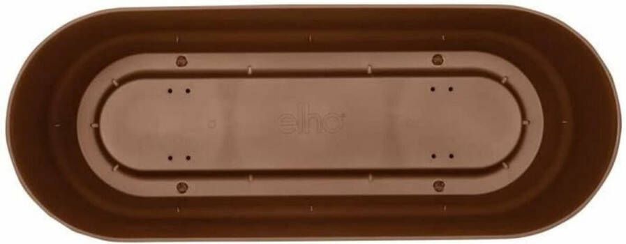 Elho Greenville Trough Long 50 Plantenbak voor Buiten 100% Gerecycled Plastic L49.0 x B19.8 x H17.9 cm Gemberbruin