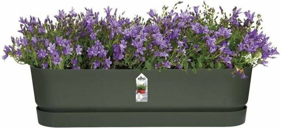 Elho Greenville Trough Long 70 Plantenbak voor Buiten 100% Gerecycled Plastic L79.0 x B19.5 x H18.5 cm Blad Groen