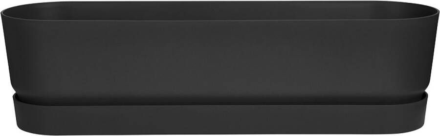 Elho Greenville Trough Long 70 Plantenbak voor Buiten 100% Gerecycled Plastic L79.0 x B19.5 x H18.5 cm Living Black