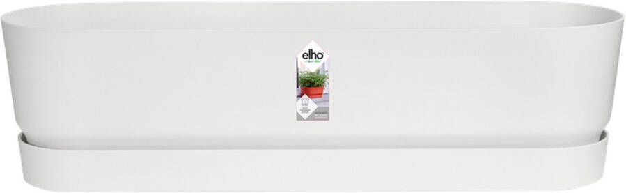 Elho Greenville Trough Long 70 Plantenbak voor Buiten Ø 69.0 x H 18.5 cm Wit Wit