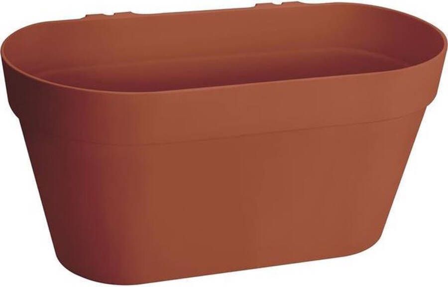 Elho Loft Urban Green Wall Pot Duo 28 Bloempot voor Balkon Buiten Ø 28.0 x H 13.2 cm Brique