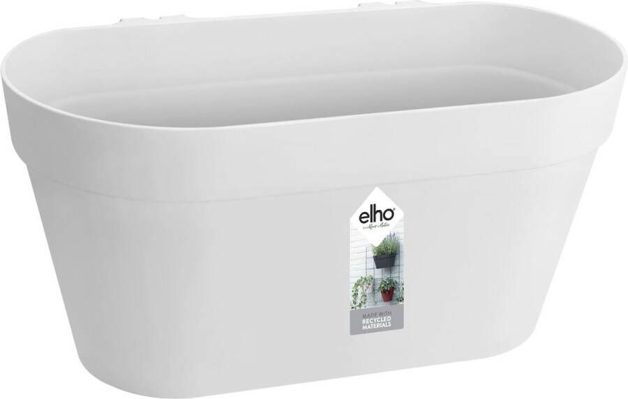 Elho Loft Urban Green Wall Pot Duo 28 Bloempot voor Balkonbuiten Ø 28.0 x H 13.2 cm Wit Wit