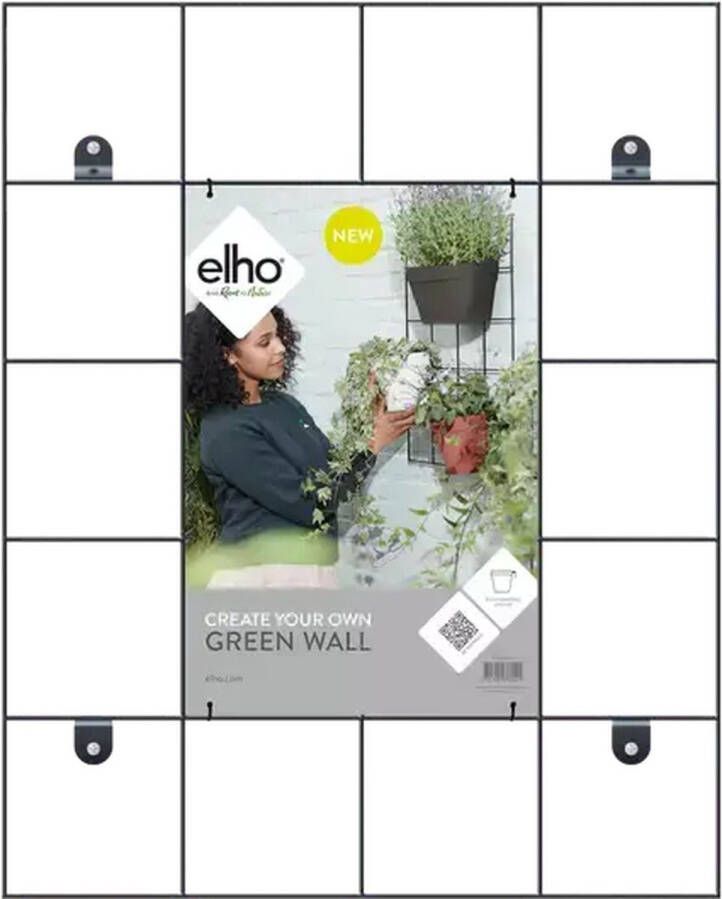 Elho Loft Urban Green Wall Rek 48 Accessoires voor Buiten Ø 47.3 x H 59.0 cm Zwart Living Black - Foto 2