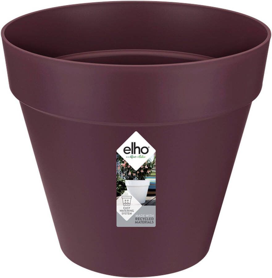 Elho Loft Urban Rond 25 Bloempot voor Buiten Ø 24.5 x H 22.0 cm Moerbei Paars