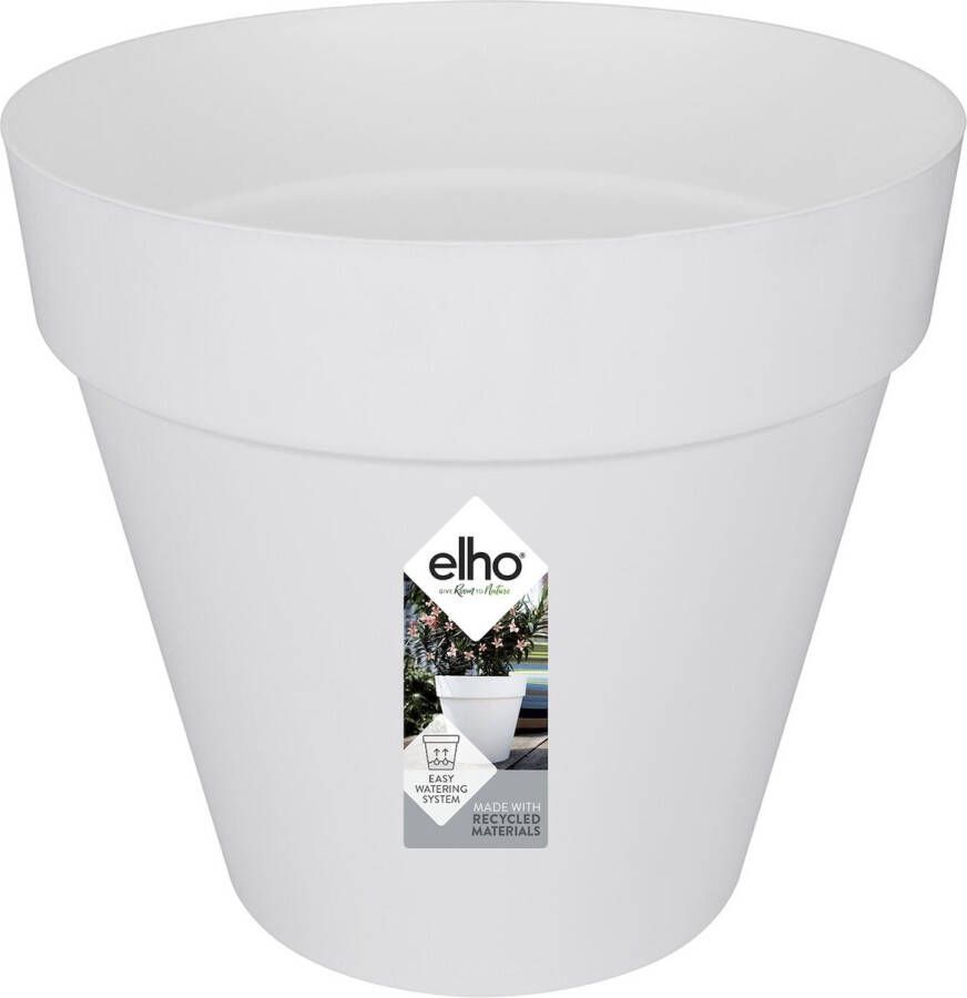 Elho Loft Urban Rond 30 Bloempot voor Buiten Ø 28.5 x H 26.0 cm Wit Wit