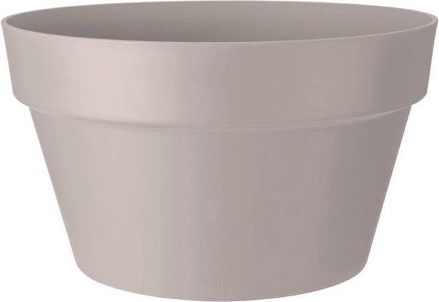 Elho Loft Urban Schaal 35 Bloempot voor Buiten Ø 34.5 x H 20.2 cm Warm Grijs