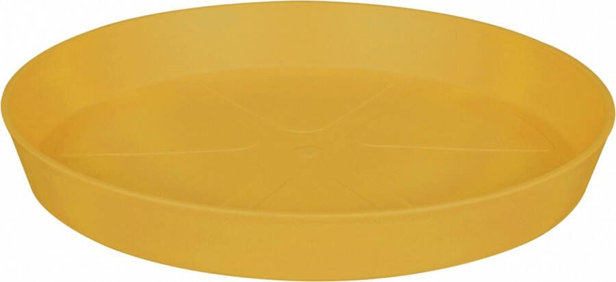 Elho Loft Urban Schotel Rond 14 Schotel voor Buitenaccessoires Ø 14.0 x H 1.9 cm Geel Oker