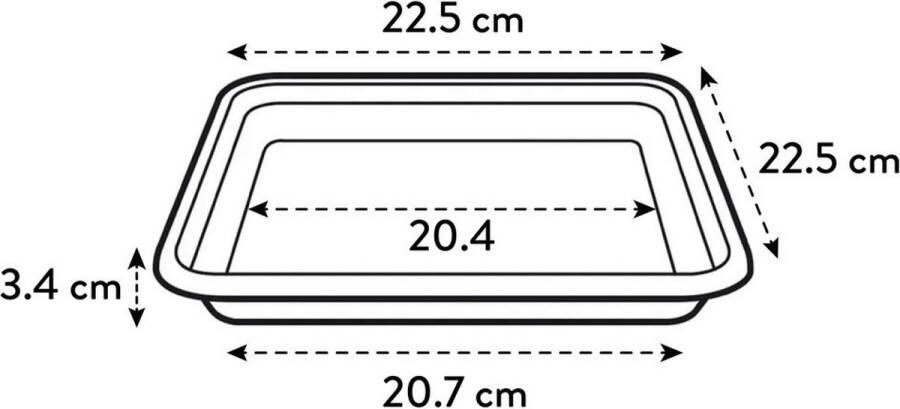 Elho Loft Urban Schotel Vierkant 22 Schotel voor Buiten Ø 22.0 x H 3.1 cm Living Concrete