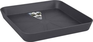 Elho Loft Urban Schotel Vierkant 28 Schotel voor Buitenaccessoires Ø 27.5 x H 3.8 cm Zwart Antraciet