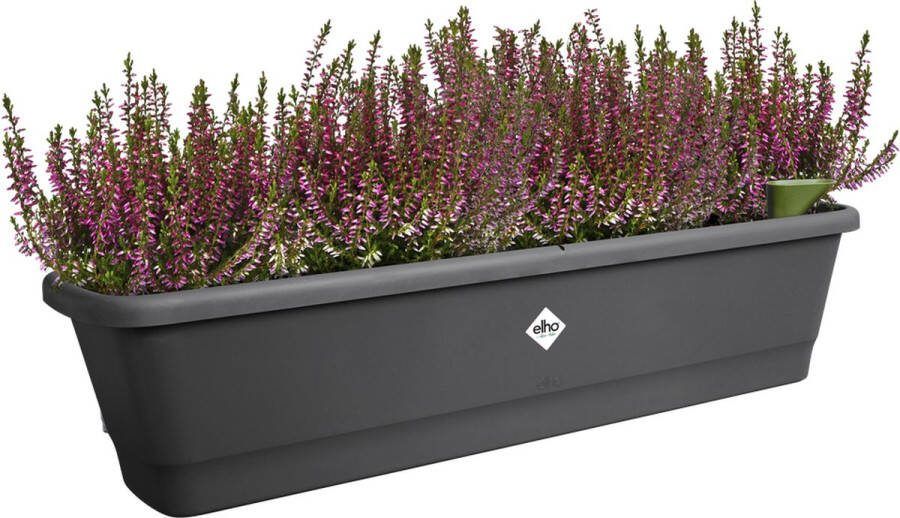 Elho Noa Balkonbak XL Balkonbak voor Buiten Waterreservoir 100% Gerecycled Plastic L78 x B20 x H17.8 cm Living Black