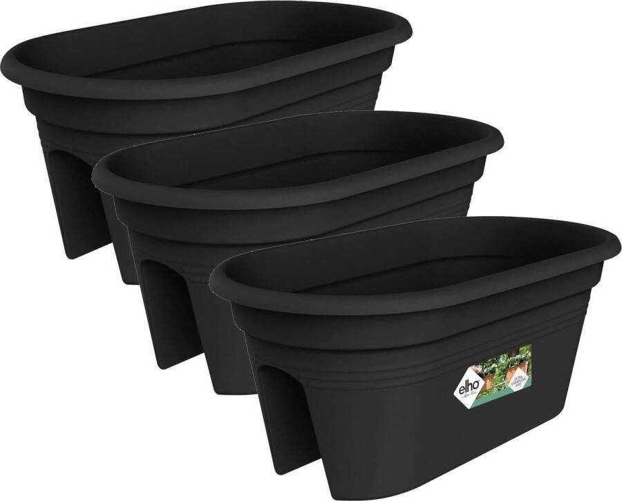 Elho Plantenbak Green Basics Flower Bridge Plantenbak 3 x 55x29x23 cm Zwart