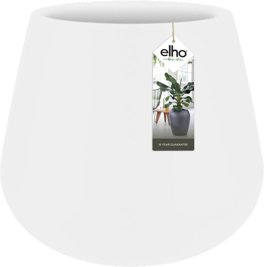 Elho Pure Cone 45 Bloempot voor Binnen & Buiten Ø 43.0 x H 36.3 cm Wit Wit
