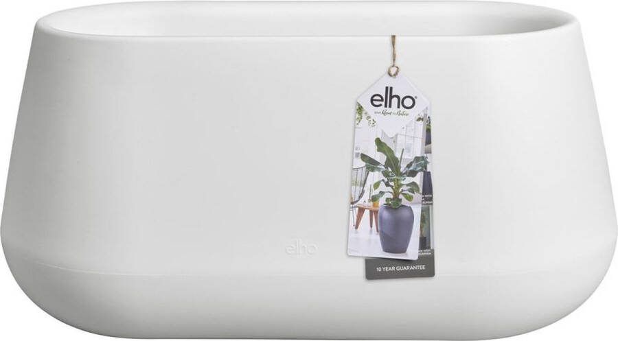 Elho Pure Cone Long Wheels 75 Grote Plantenbak voor Binnen en Buiten Gemaakt van Gerecycled Plastic L74.0 x H35.8 cm Wit