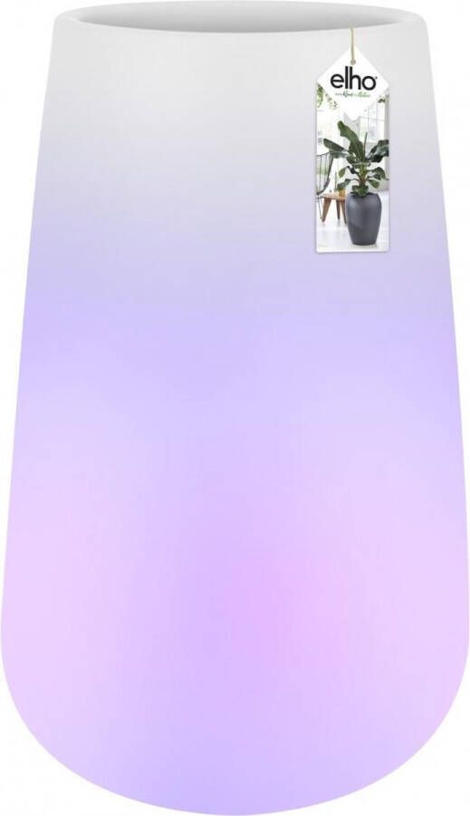 Elho pure Cone Smart LED 50 Bloempot Transparant Binnen & Buiten Ø 49.1 x H 79.85 cm