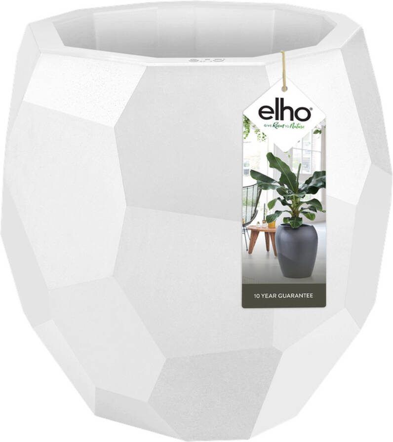 Elho Pure Edge 40 Grote Bloempot voor Binnen & Buiten Gemaakt van Gereycled Plastic Ø 39.5 x H 38.1 cm