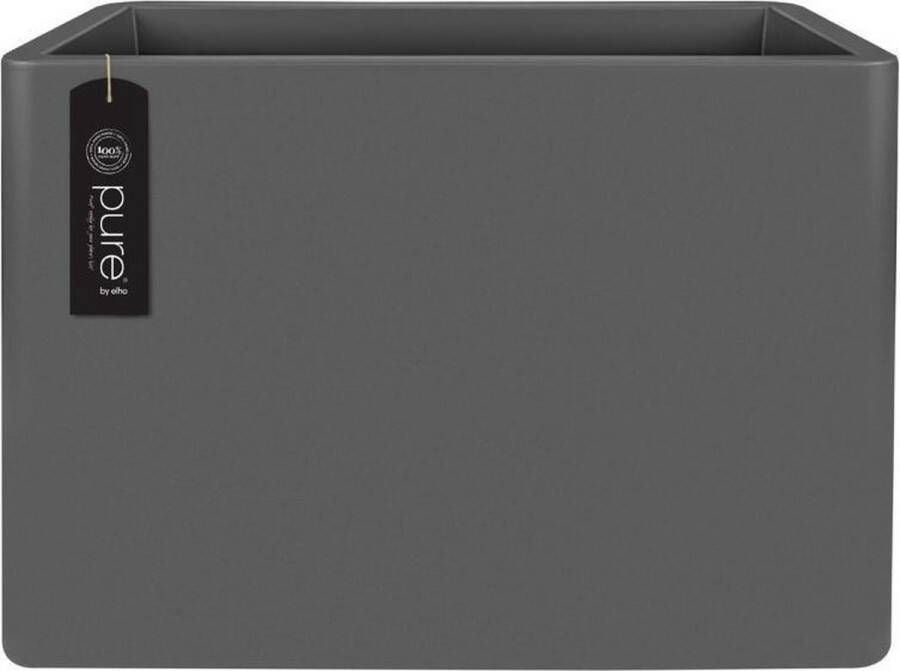 Elho Pure Soft Brick Divider 80 Plantenbak voor Binnen & Buiten Ø 79.0 x H 59.0 cm Zwart Antraciet - Foto 2
